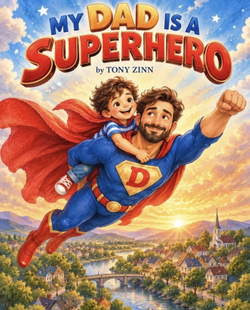 My Dad Is a Superhero by Tony Zinn illustrated book cover
